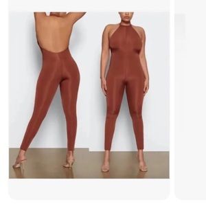 Skims jelly sheer halter catsuit